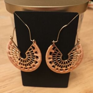 NEW! FASHION BOHO EARRINGS SOFT PINK/GOLD